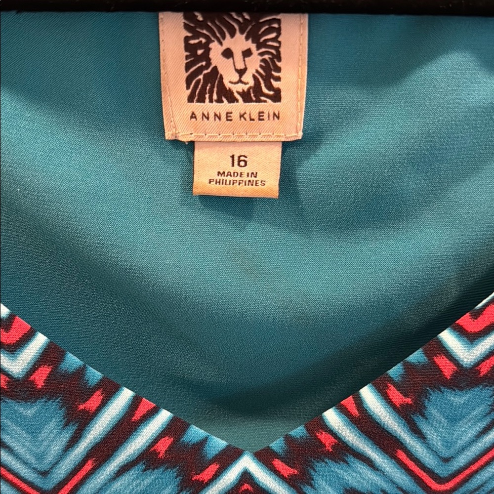 Anne Klein Geometric Patterned Dress - Picture 2 of 13